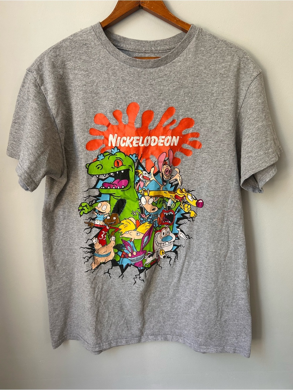 Vintage 90s Nickelodeon‎ Shirt Cartoons No Size Tag Medium Weight Ren & Stimpy